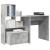Birou cu sertar cu raft Gri beton 131.5 x 50 x 106.5 cm Lemn compozit GartenMobel Dekor