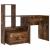 Birou Stejar afumat 131.5 x 50 x 106.5 cm Lemn compozit GartenMobel Dekor
