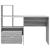 Birou cu sertar cu raft sonoma gri 131.5 x 50 x 106.5 cm Lemn compozit GartenMobel Dekor