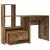 Birou cu sertar cu raft Lemn vechi 131.5 x 50 x 106.5 cm Lemn compozit GartenMobel Dekor