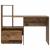 Birou cu sertar cu raft Lemn vechi 131.5 x 50 x 106.5 cm Lemn compozit GartenMobel Dekor