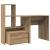 Birou stejar artizanal 131.5 x 50 x 106.5 cm Lemn compozit GartenMobel Dekor