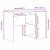 birou de colț gri beton 102x88x75 cm lemn ingineresc GartenMobel Dekor