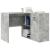 birou de colț gri beton 102x88x75 cm lemn ingineresc GartenMobel Dekor