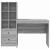 Birou cu Storage Gri Sonoma Lemn Aglomerat GartenMobel Dekor