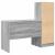 Birou gri sonoma din lemn aglomerat cu spațiu de depozitare GartenMobel Dekor