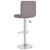 Scaune de bar, 2 buc., gri taupe, material textil GartenMobel Dekor