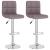 Scaune de bar, 2 buc., gri taupe, material textil GartenMobel Dekor