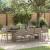 Set de masă pentru grădină 11 pcs Gri Mare Poliratan GartenMobel Dekor