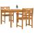 Set de dining pentru grădină din lemn de acacia, 3 piese GartenMobel Dekor
