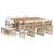 Set mobilier de grădină cu perne, 11 piese, bej, poliratan GartenMobel Dekor