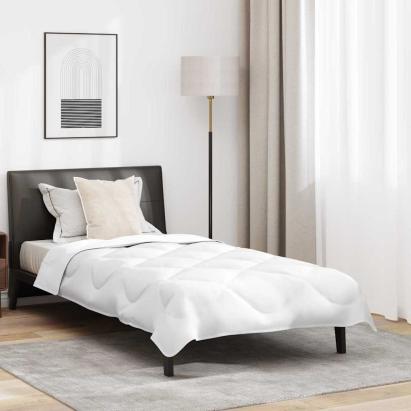 Duvet cu Perne Altele cu pernă 2 pcs Alb 155 x 200 cm Microfibră GartenMobel Dekor