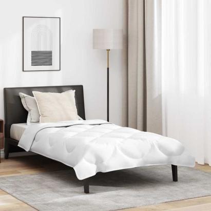 Duvet 2 în 1 cu pernă 2 pcs Alb 140 x 220 cm Microfibră GartenMobel Dekor