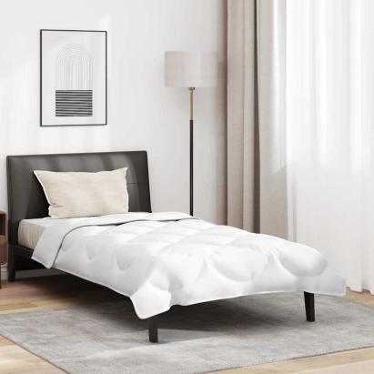 Duvet 2 în 1 cu pernă 2 pcs Alb 155 x 220 cm Microfibră GartenMobel Dekor