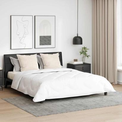 Duvet pentru toate sezoanele 3 pcs Alb 240 x 200 cm Microfibră GartenMobel Dekor