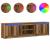Cabinet TV cu lumini cu bandă LED cu depozitare cu ușă Maro 180 x 34 x 50 cm GartenMobel Dekor