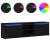 Cabinet TV cu lumini cu bandă LED cu depozitare cu ușă Negru 182 x 34 x 50 cm GartenMobel Dekor