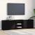 Cabinet TV cu lumini cu bandă LED cu depozitare cu ușă Negru 182 x 34 x 50 cm GartenMobel Dekor