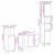 Set Mobilier Baie  3 piese Stejar Negru Lemn Prelucrat GartenMobel Dekor