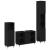 Set mobilă baie  3 piese Stejar negru Lemn stratificat GartenMobel Dekor