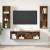 Set dulap TV 3 pcs Lemn vechi 37 x 37 x 142.5 cm Lemn compozit GartenMobel Dekor