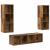 Set dulap TV 3 pcs Lemn vechi 37 x 37 x 142.5 cm Lemn compozit GartenMobel Dekor
