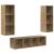 Set dulap TV cu raft 3 pcs stejar artizanal 37 x 37 x 142.5 cm GartenMobel Dekor