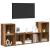 Set dulap TV 3 pcs Maro 107 x 35 x 37 cm Lemn compozit GartenMobel Dekor