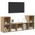 Set dulap TV 3 pcs Maro 107 x 35 x 37 cm Lemn compozit GartenMobel Dekor