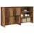 Bufet cu raft cu ușă 2 pcs Lemn vechi 70 x 41 x 75 cm Lemn compozit GartenMobel Dekor