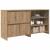 Bufet 2 pcs stejar artizanal 70 x 41 x 75 cm Lemn compozit GartenMobel Dekor