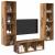 Set dulap TV 3 pcs Lemn vechi 37 x 37 x 142.5 cm Lemn compozit GartenMobel Dekor