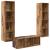 Set dulap TV 3 pcs Lemn vechi 37 x 37 x 142.5 cm Lemn compozit GartenMobel Dekor