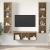 Set dulap TV cu raft 3 pcs stejar artizanal 37 x 37 x 142.5 cm GartenMobel Dekor