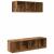 Set dulap TV 2 pcs Lemn vechi 37 x 37 x 142.5 cm Lemn compozit GartenMobel Dekor