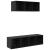 Set dulap TV cu raft Pe perete 2 pcs Stejar negru 37 x 37 x 142.5 cm GartenMobel Dekor
