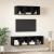Set dulap TV cu raft Pe perete 2 pcs Stejar negru 37 x 37 x 142.5 cm GartenMobel Dekor