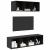 Set dulap TV cu raft Pe perete 2 pcs Stejar negru 37 x 37 x 142.5 cm GartenMobel Dekor