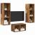 Set dulap TV cu raft Lemn vechi 37 x 37 x 107 cm Lemn compozit GartenMobel Dekor