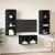 Set dulap TV Stejar negru 37 x 37 x 107 cm Lemn compozit GartenMobel Dekor