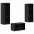 Set dulap TV Stejar negru 37 x 37 x 107 cm Lemn compozit GartenMobel Dekor
