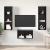 Set dulap TV Stejar negru 37 x 37 x 107 cm Lemn compozit GartenMobel Dekor