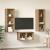 Set dulap TV stejar artizanal 37 x 37 x 107 cm Lemn compozit GartenMobel Dekor