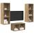 Set dulap TV stejar artizanal 37 x 37 x 107 cm Lemn compozit GartenMobel Dekor