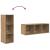 Set dulap TV stejar artizanal 37 x 37 x 107 cm Lemn compozit GartenMobel Dekor