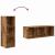 Set dulap TV 3 pcs Lemn vechi 37 x 37 x 107 cm Lemn compozit GartenMobel Dekor