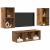 Set dulap TV 3 pcs Lemn vechi 37 x 37 x 107 cm Lemn compozit GartenMobel Dekor