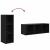 Set dulap TV 3 pcs Stejar negru 37 x 37 x 107 cm Lemn compozit GartenMobel Dekor