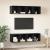 Set dulap TV cu raft cu depozitare 3 pcs Stejar negru Lemn compozit GartenMobel Dekor