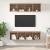 Set dulap TV cu raft cu depozitare 3 pcs stejar artizanal Lemn compozit GartenMobel Dekor